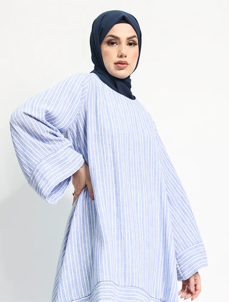 Blue Lina Striped Co Ord Set